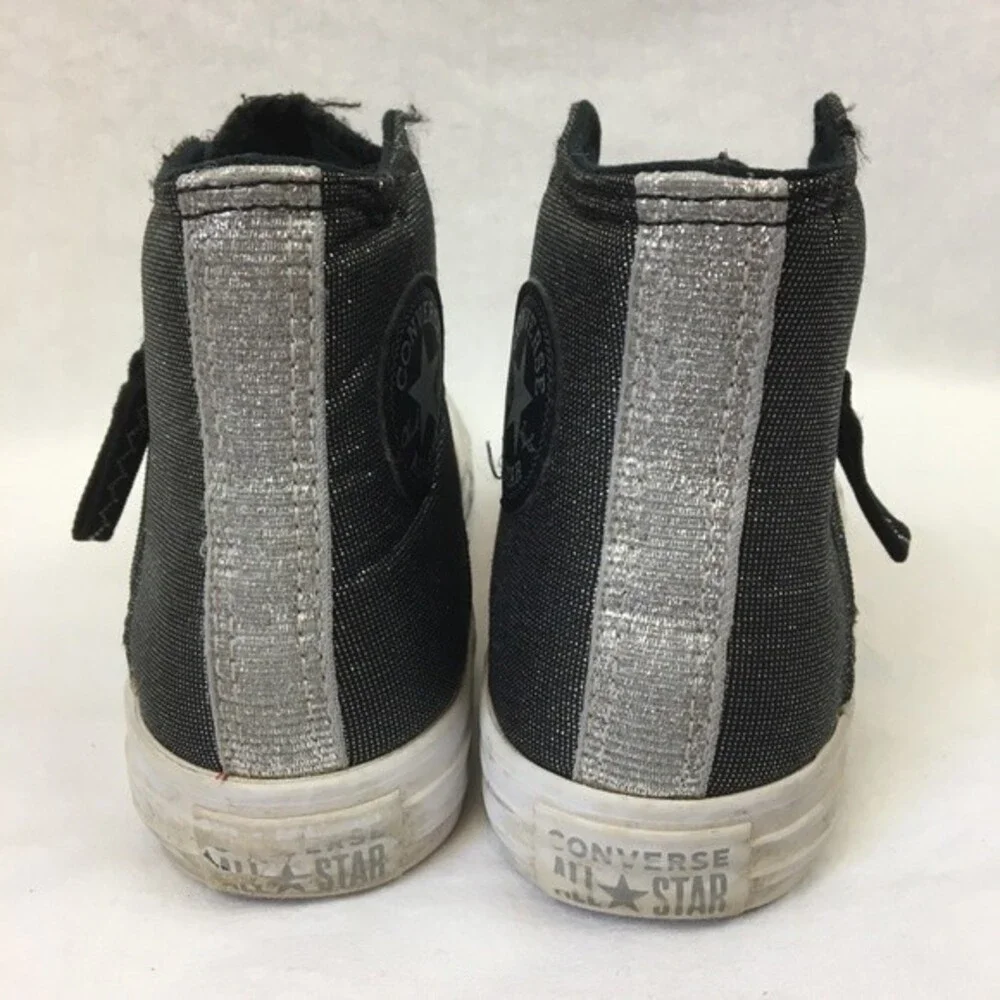 Converse Child's All Star Chuck Taylor Gray Sparkle Hi Tops 1.5